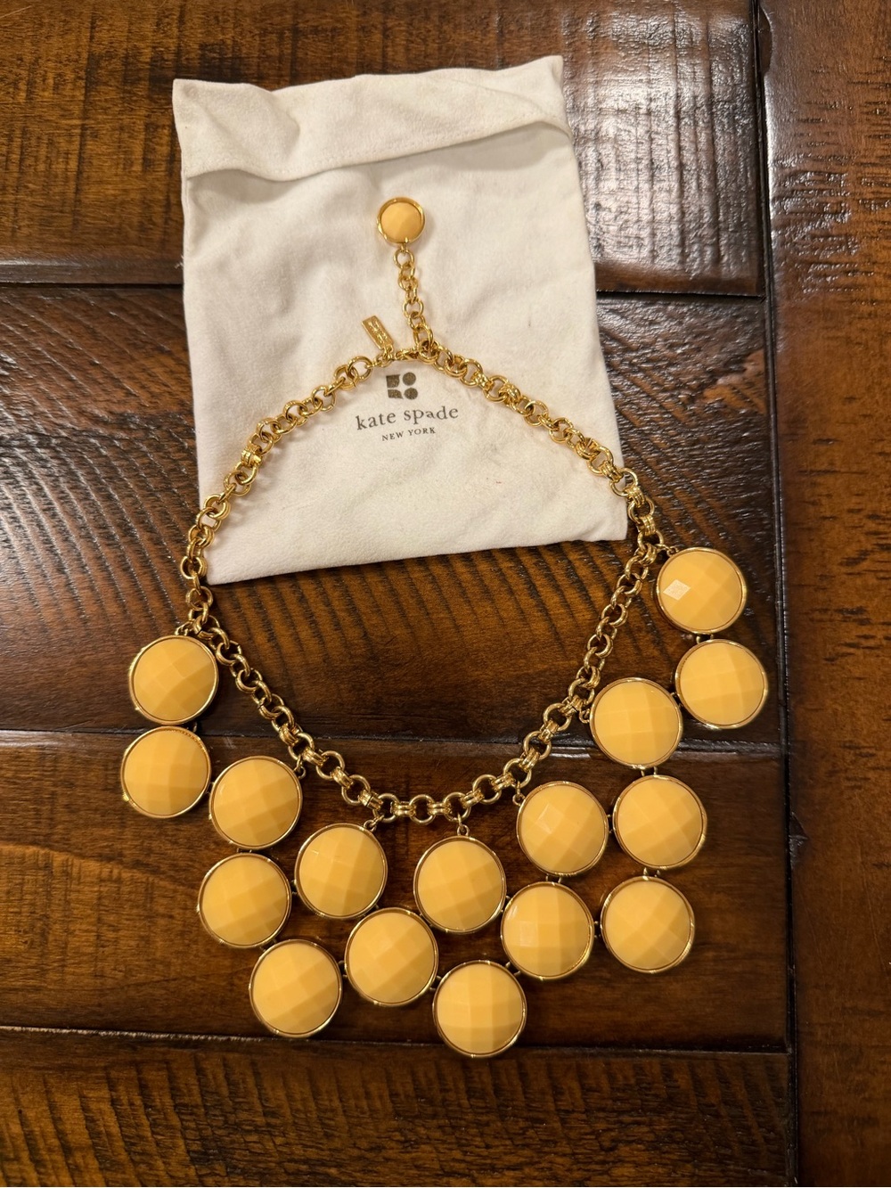 EUC Kate Spade Gold-Tone Statement Necklace